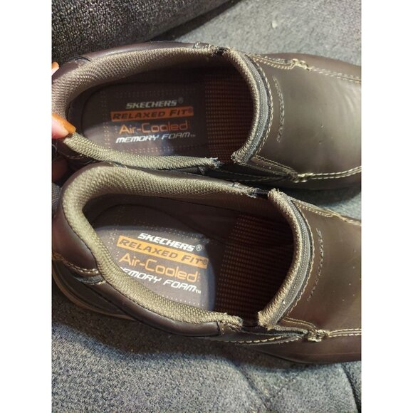 Skechers Men's Rovato-Venten Loafer Dkbr 65415.Men size 9 Dress Shoes Brown - Picture 8 of 12